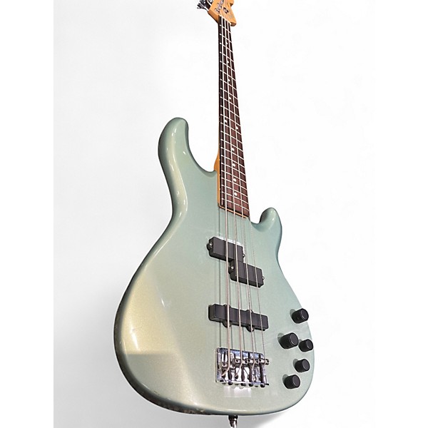 Used Fender zone pj Sage Green Metallic Electric Bass Guitar