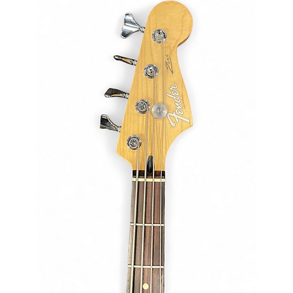 Used Fender zone pj Sage Green Metallic Electric Bass Guitar
