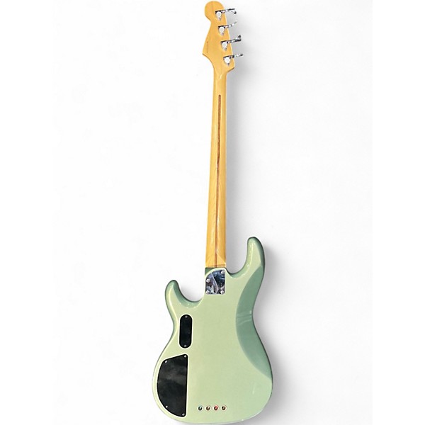 Used Fender zone pj Sage Green Metallic Electric Bass Guitar