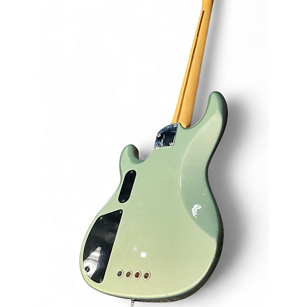 Used Fender zone pj Sage Green Metallic Electric Bass Guitar