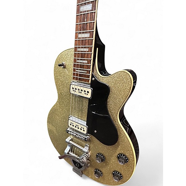 Used 2000s DeArmond M75T Silver Sparkle Solid Body Electric Guitar