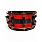 Used SJC Drums 7X14 Custom Snare red and black Drum