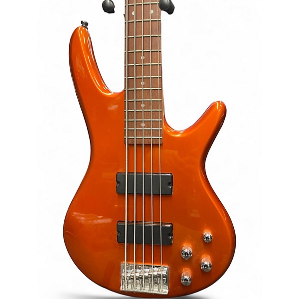 Used Ibanez GSR205 5 String Orange Electric Bass Guitar