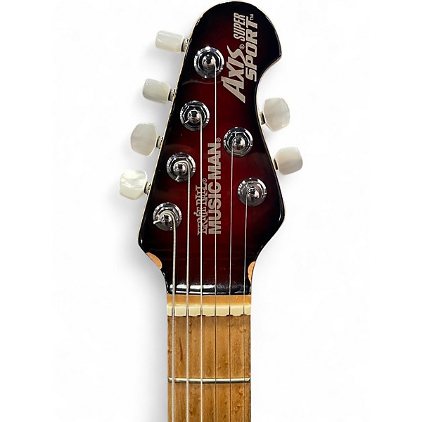Used Ernie Ball Music Man Axis Super Sport HH Candy Red Burst Solid Body Electric Guitar