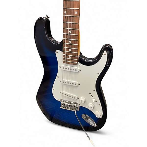 Used Mahar Strat Style Blue Solid Body Electric Guitar