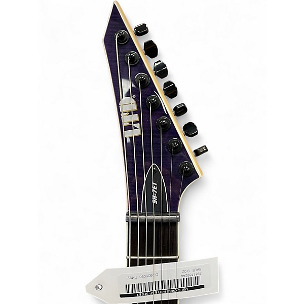 Used ESP SH7ET Transparent purple Solid Body Electric Guitar
