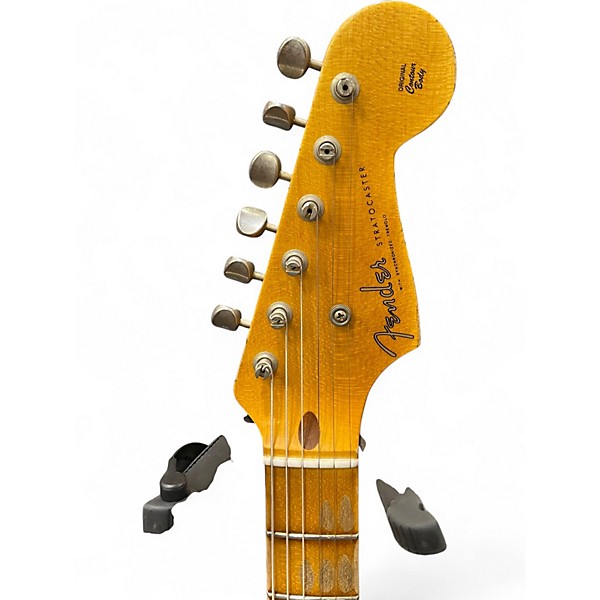 Used Fender CUSTOM SHOP STD 70TH ANNIVAERSARY 1954 HEAVY RELIC STRAT 2 Color Sunburst Solid Body Electric Guitar