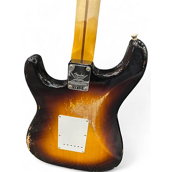 Used Fender CUSTOM SHOP STD 70TH ANNIVAERSARY 1954 HEAVY RELIC STRAT 2 Color Sunburst Solid Body Electric Guitar