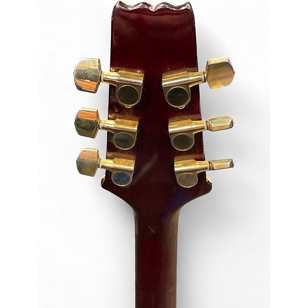 Vintage 1980s Aria TA-60 Burgundy Hollow Body Electric Guitar