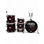 Used Mapex 6 Piece CUSTOM SATURN SERIES PRO BLACK CHERRY Drum Kit thumbnail