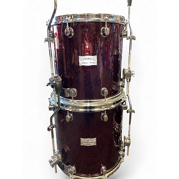 Used Mapex 6 Piece CUSTOM SATURN SERIES PRO BLACK CHERRY Drum Kit