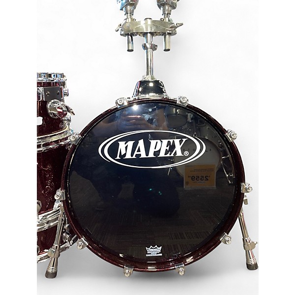 Used Mapex 6 Piece CUSTOM SATURN SERIES PRO BLACK CHERRY Drum Kit
