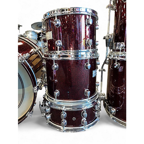 Used Mapex 6 Piece CUSTOM SATURN SERIES PRO BLACK CHERRY Drum Kit