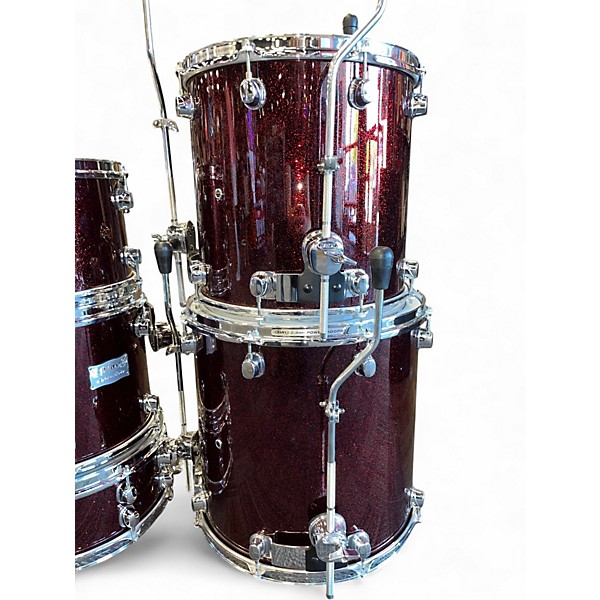 Used Mapex 6 Piece CUSTOM SATURN SERIES PRO BLACK CHERRY Drum Kit