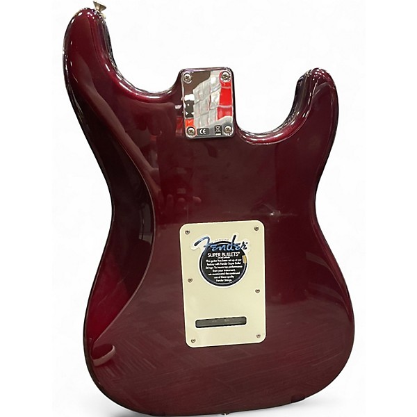 Used Fender Standard Stratocaster Left Handed Burgundy Electric Guitar
