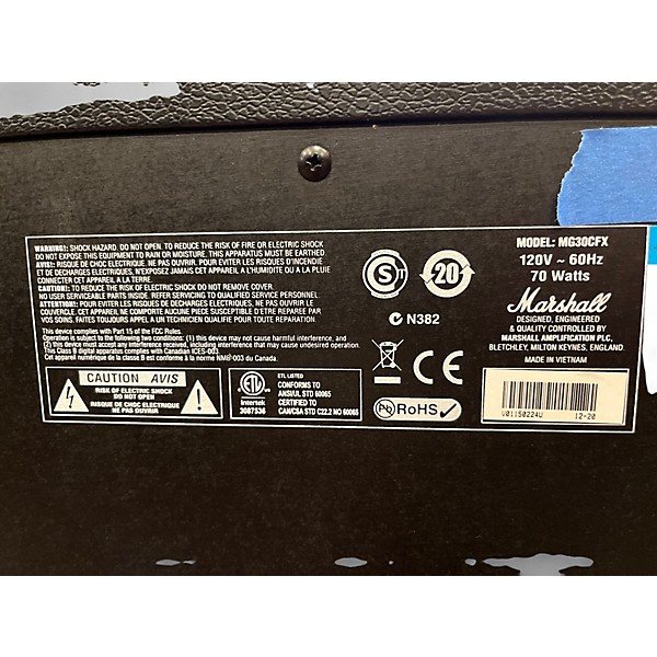 Used Marshall MG30FX 1x10 30W Guitar Combo Amp