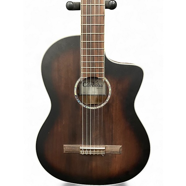 Used Cordoba C4-CE Antique charcoal burst Classical Acoustic Electric Guitar