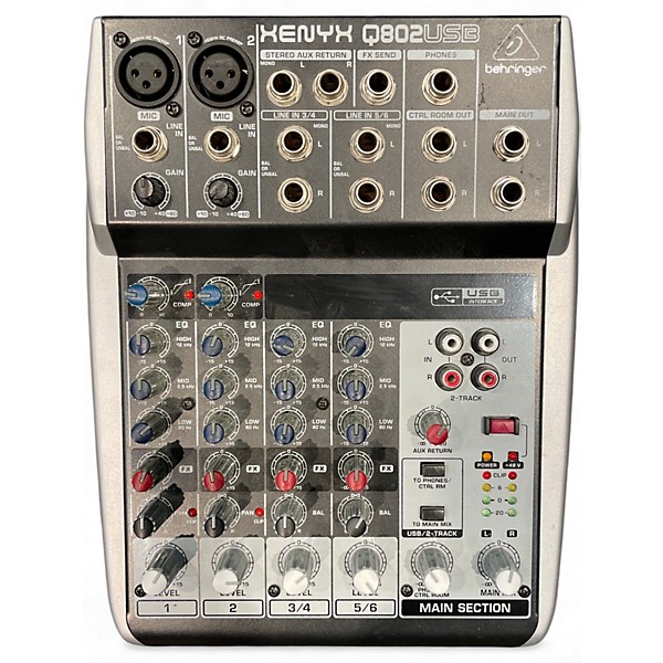 Used Behringer Xenyx Q802USB Unpowered Mixer