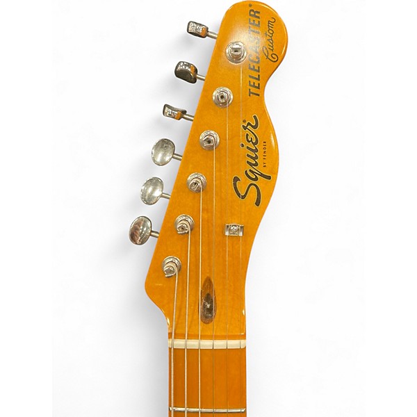 Used Squier Telecaster Custom Tobacco Burst Solid Body Electric Guitar