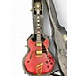 Used D'Angelico DLX DCTP Satin Red Hollow Body Electric Guitar thumbnail