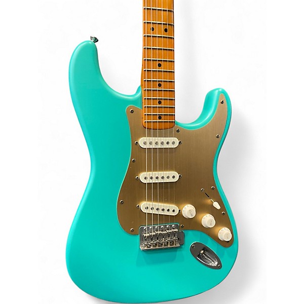 Used Squier 40th Anniversary Vintage Edition Satin Sonic Blue Solid Body Electric Guitar