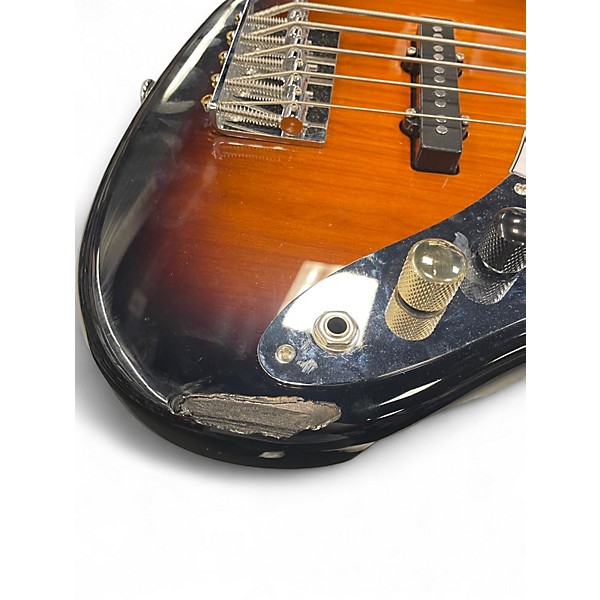 Used Squier Affinity Jazz Bass V 5 String Tobacco Sunburst Electric Bass Guitar