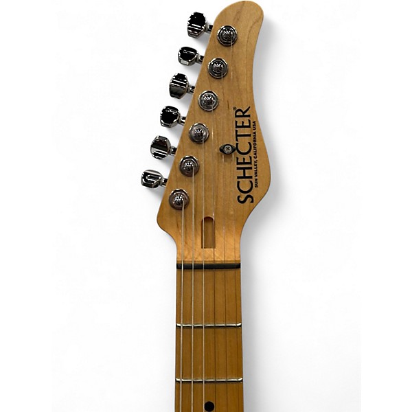 Used 2024 Schecter Guitar Research USA Custom Shop Traditional SSS Vintage White Solid Body Electric Guitar
