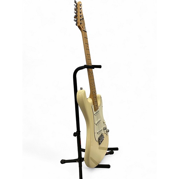 Used 2024 Schecter Guitar Research USA Custom Shop Traditional SSS Vintage White Solid Body Electric Guitar