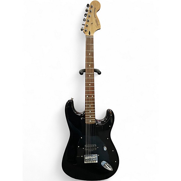 Used Squier Tom Delonge Signature Stratocaster Black Solid Body Electric Guitar