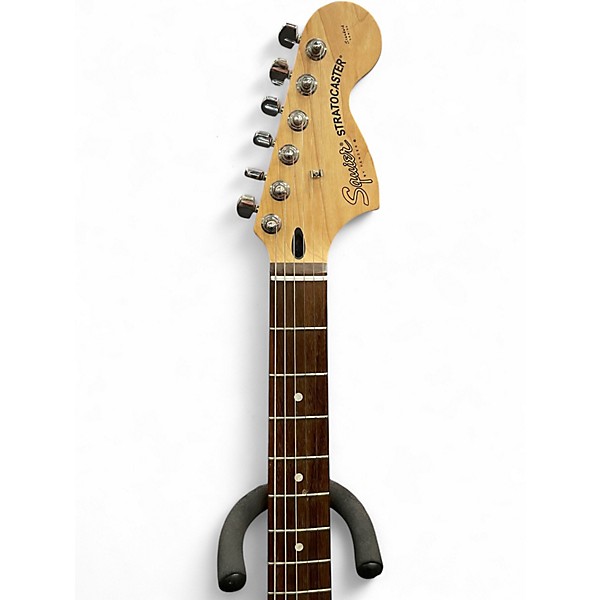 Used Squier Tom Delonge Signature Stratocaster Black Solid Body Electric Guitar