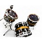 Vintage 1950s Slingerland 3 Piece 1950 Gene Krupa Kit 3pc Black and Gold Drum Kit