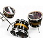 Vintage 1950s Slingerland 3 Piece 1950 Gene Krupa Kit 3pc Black and Gold Drum Kit