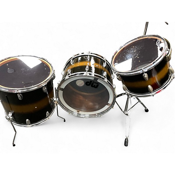 Vintage 1950s Slingerland 3 Piece 1950 Gene Krupa Kit 3pc Black and Gold Drum Kit