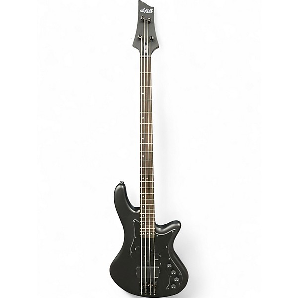 Used Schecter Guitar Research STILETTO STEALTH Black Electric Bass Guitar