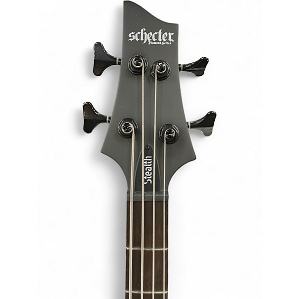 Used Schecter Guitar Research STILETTO STEALTH Black Electric Bass Guitar