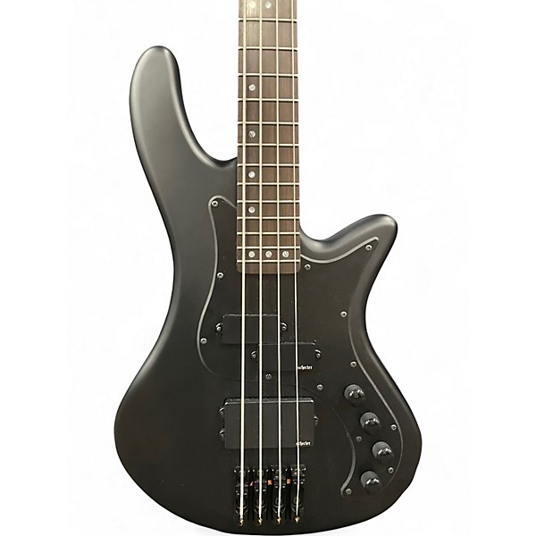 Used Schecter Guitar Research STILETTO STEALTH Black Electric Bass Guitar