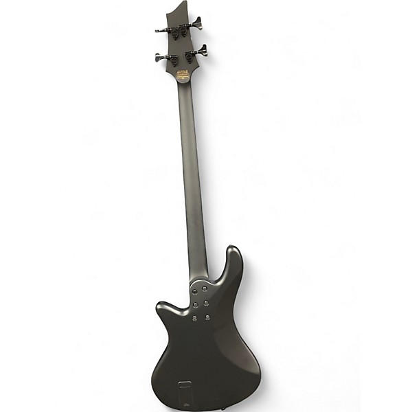 Used Schecter Guitar Research STILETTO STEALTH Black Electric Bass Guitar