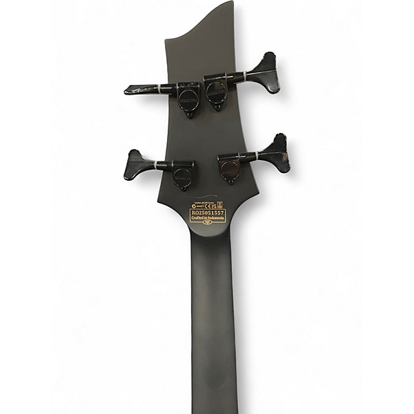 Used Schecter Guitar Research STILETTO STEALTH Black Electric Bass Guitar