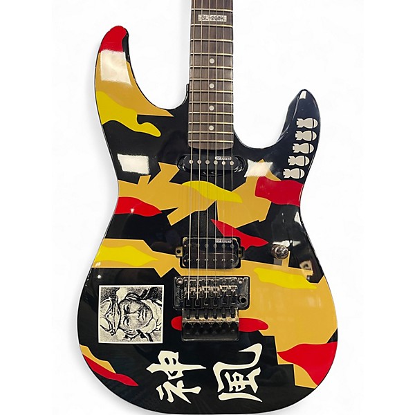 Used ESP LTD GL200K George Lynch Kamikaze Desert Camouflage Solid Body Electric Guitar