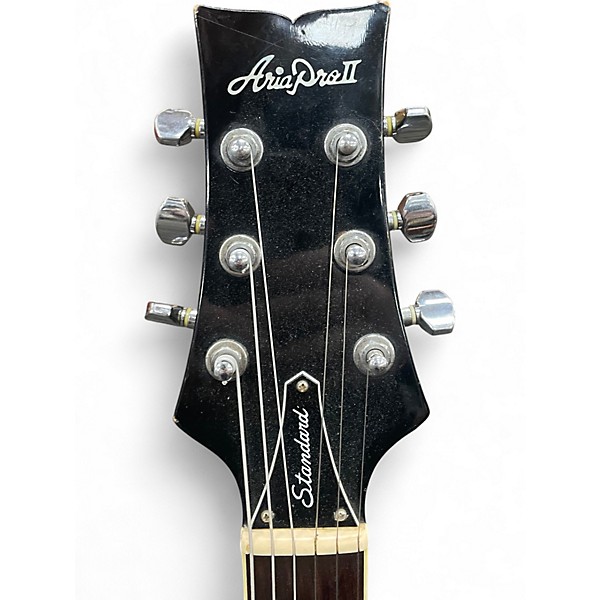 Used Aria Pro Ii standard Black Solid Body Electric Guitar