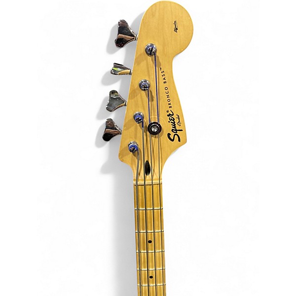 Used Squier Affinity Bronco Bass Black Electric Bass Guitar