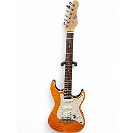 Used Michael Kelly MK65AMPRB Amber Solid Body Electric Guitar