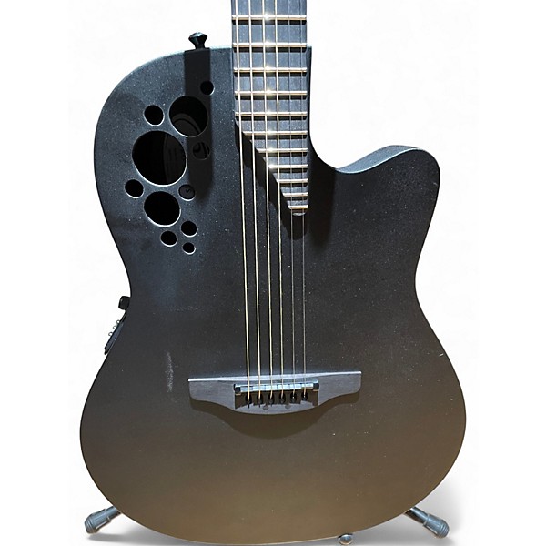 Used Ovation op pro Black Acoustic Electric Guitar