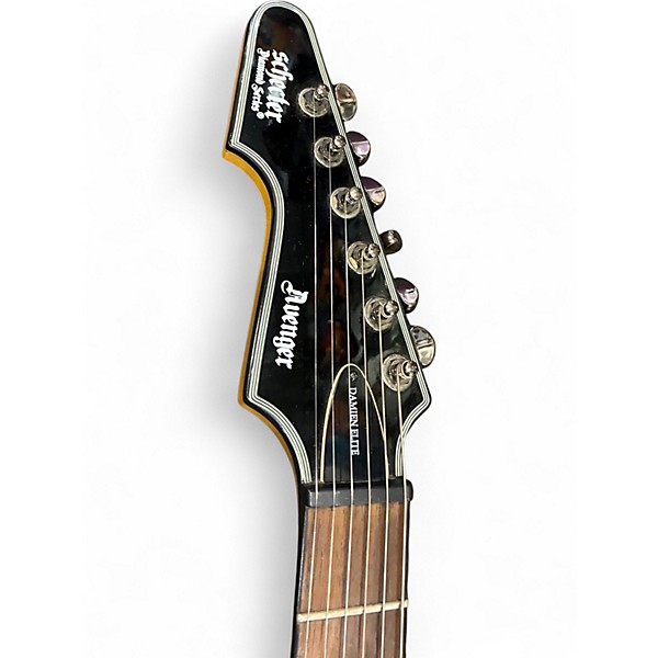 Used Schecter Guitar Research Damien Elite Avenger Left Handed Trans Charcoal Electric Guitar