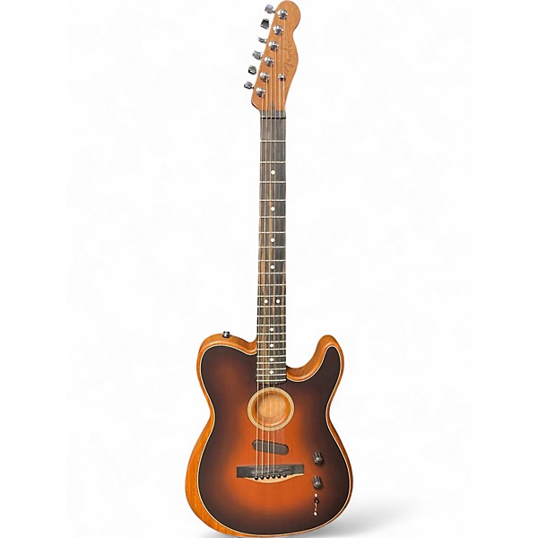 Used 2022 Fender American Acoustasonic Telecaster Sunburst Acoustic Electric Guitar