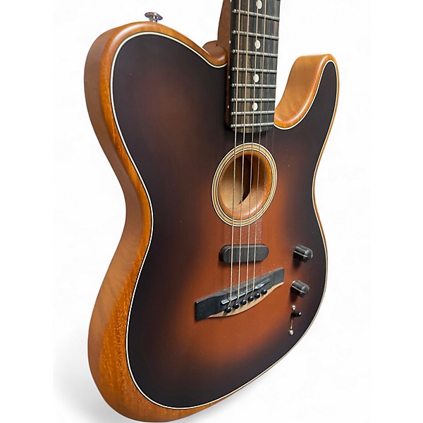 Used 2022 Fender American Acoustasonic Telecaster Sunburst Acoustic Electric Guitar