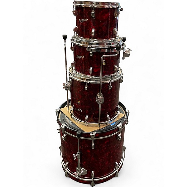 Used Rogers 4 Piece Londoner 4 Pc Shell Pack (No Tom Arms) Red Pearl Drum Kit