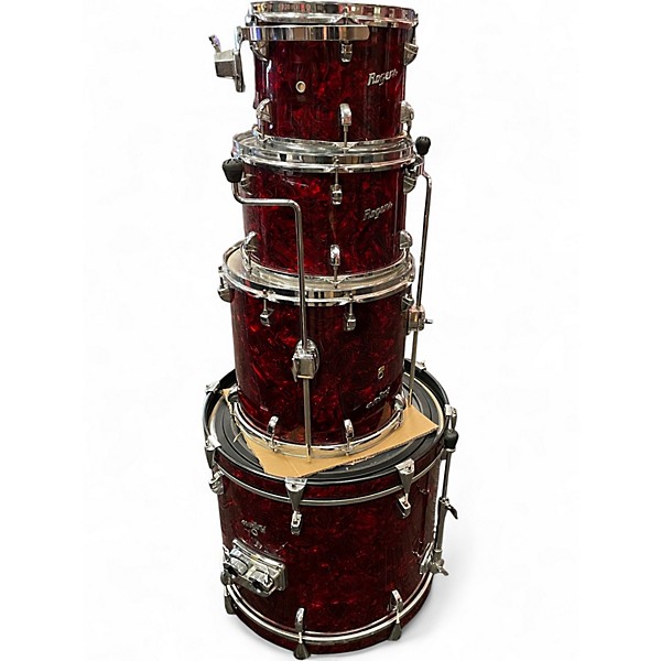 Used Rogers 4 Piece Londoner 4 Pc Shell Pack (No Tom Arms) Red Pearl Drum Kit