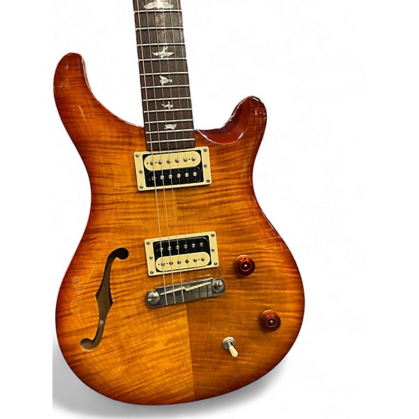 Used PRS SE Custom 22 Semi-Hollowbody Sunburst Hollow Body Electric Guitar