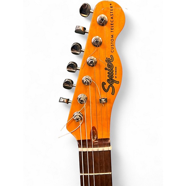 Used Squier Telecaster Custom 2 Tone Sunburst Solid Body Electric Guitar
